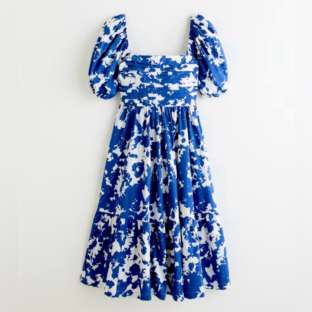 Abercrombie and Fitch Emerson Puff sleeve midi dress